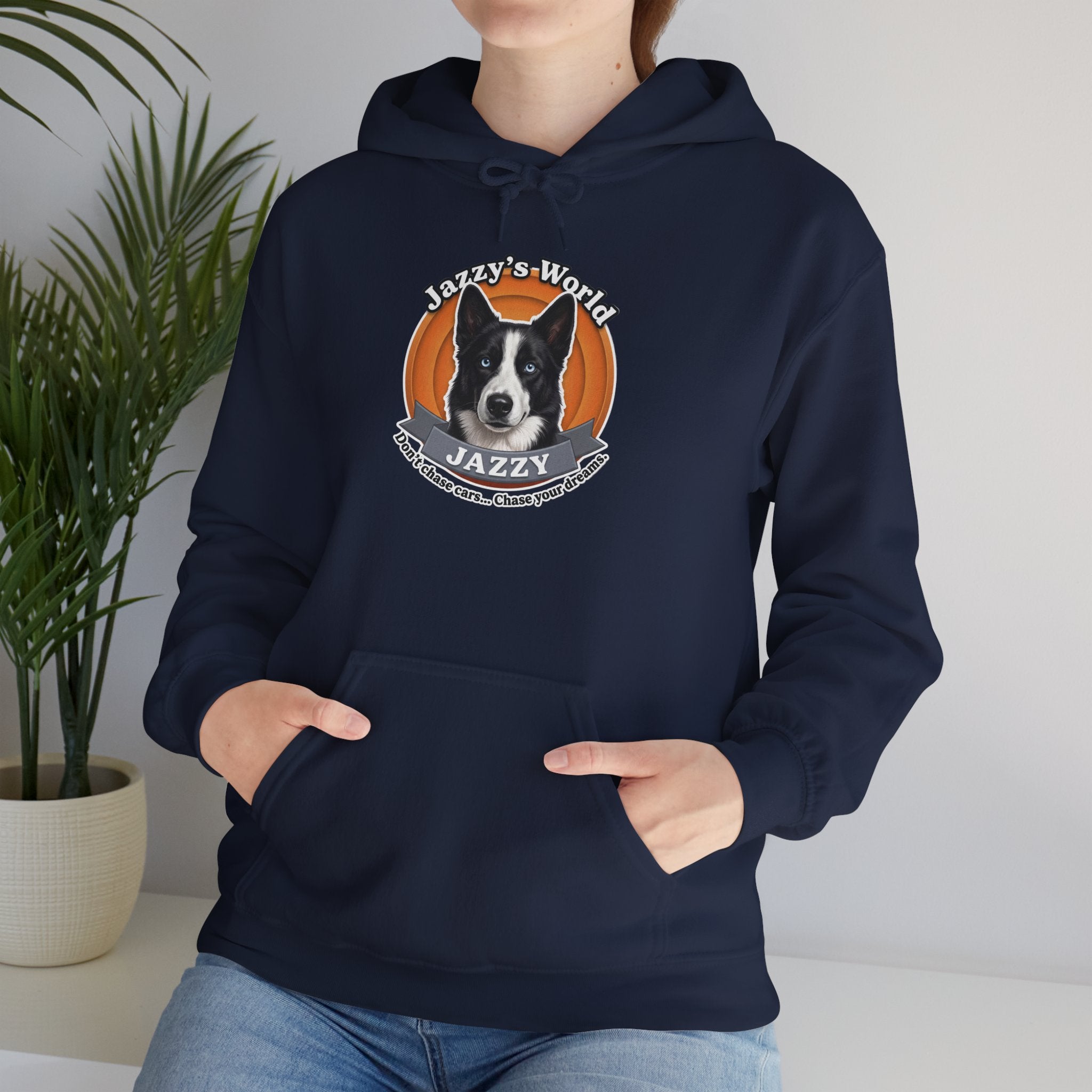 Jazzy’s World Orange Logo – Premium Unisex Hoodie