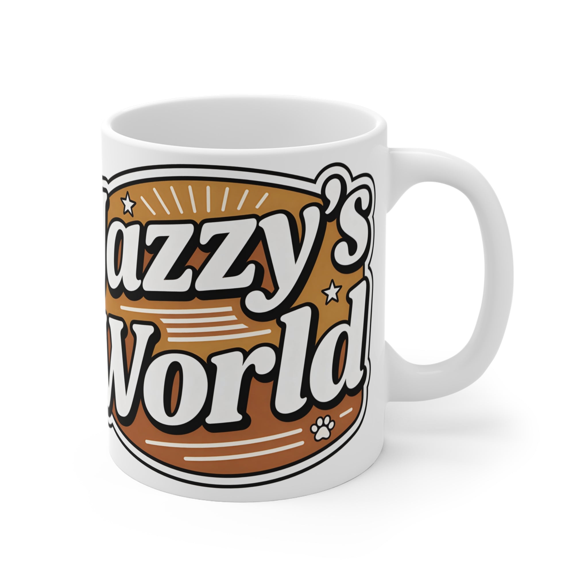 Jazzy’s World Ceramic Mug (11oz) – Cute Dog Coffee Mug for Pet Lovers Logo