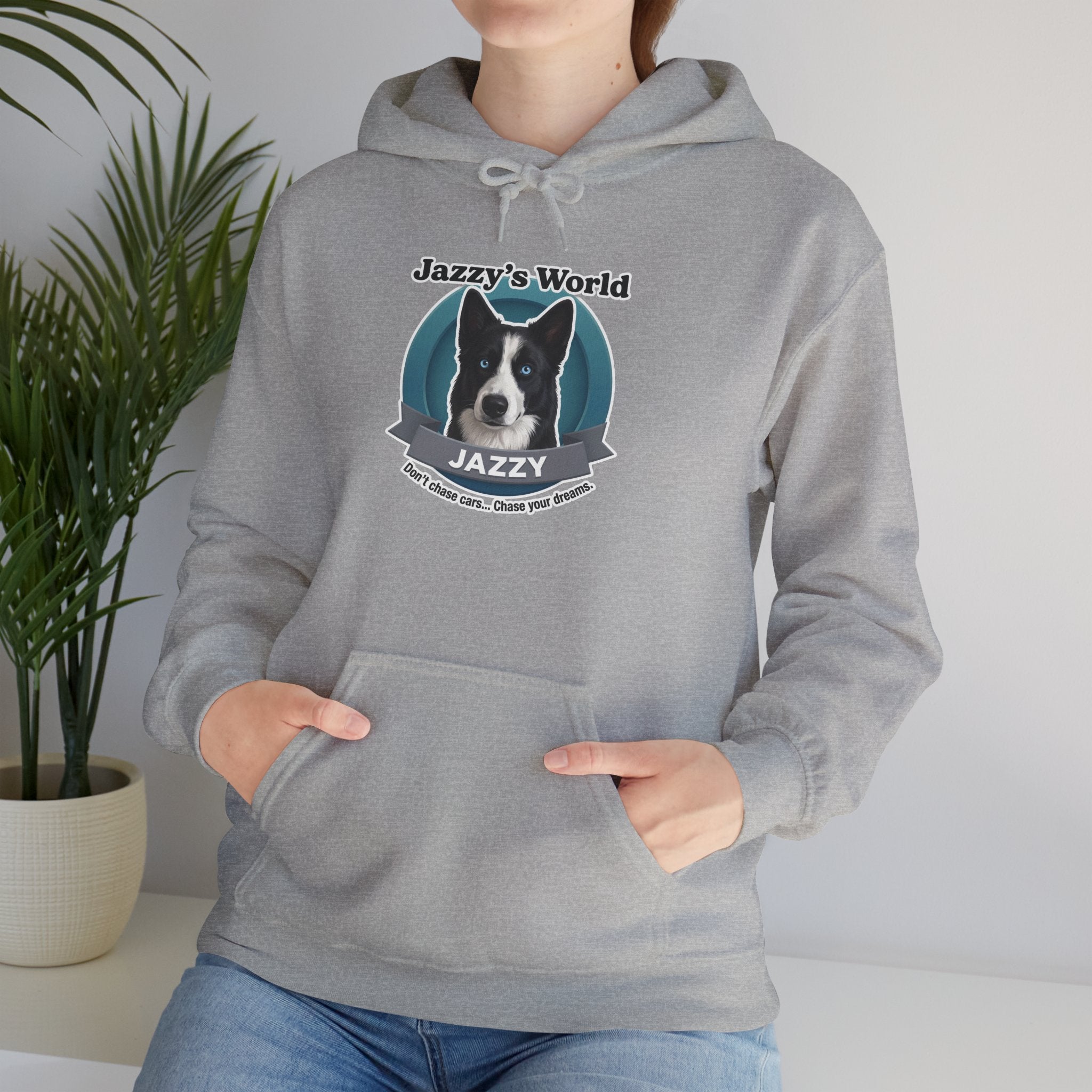 Jazzy’s World Blue Logo – Premium Unisex Hoodie