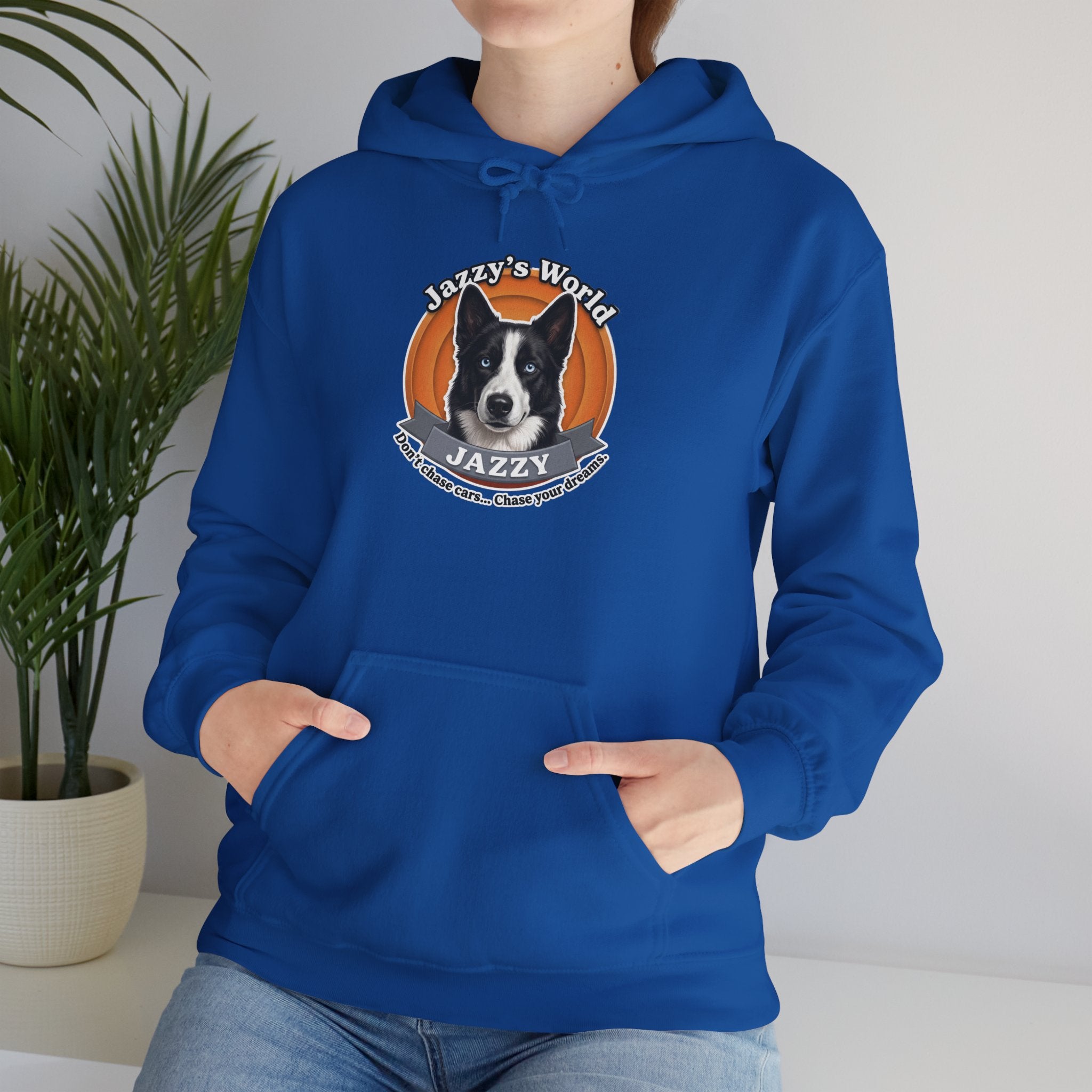 Jazzy’s World Orange Logo – Premium Unisex Hoodie
