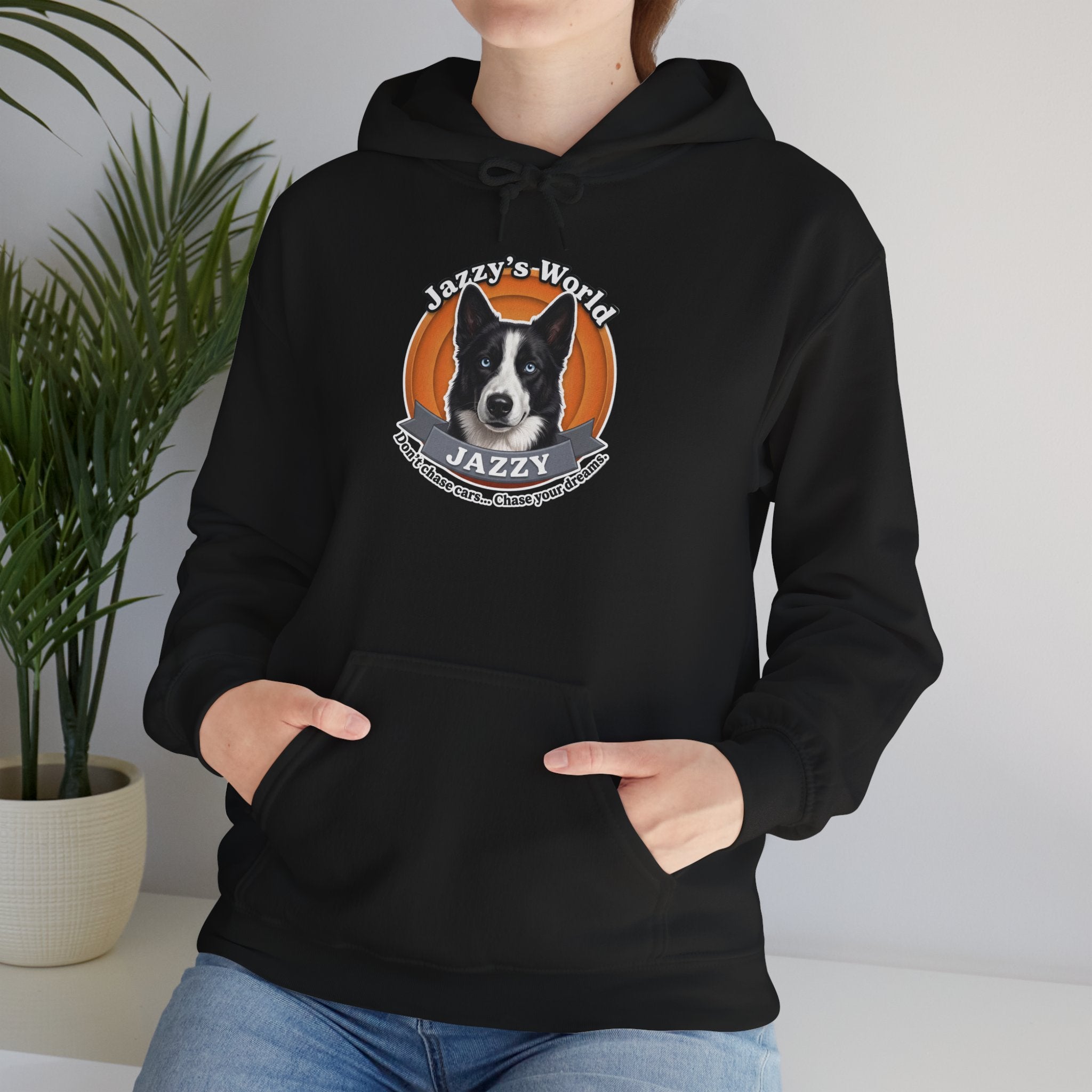 Jazzy’s World Orange Logo – Premium Unisex Hoodie
