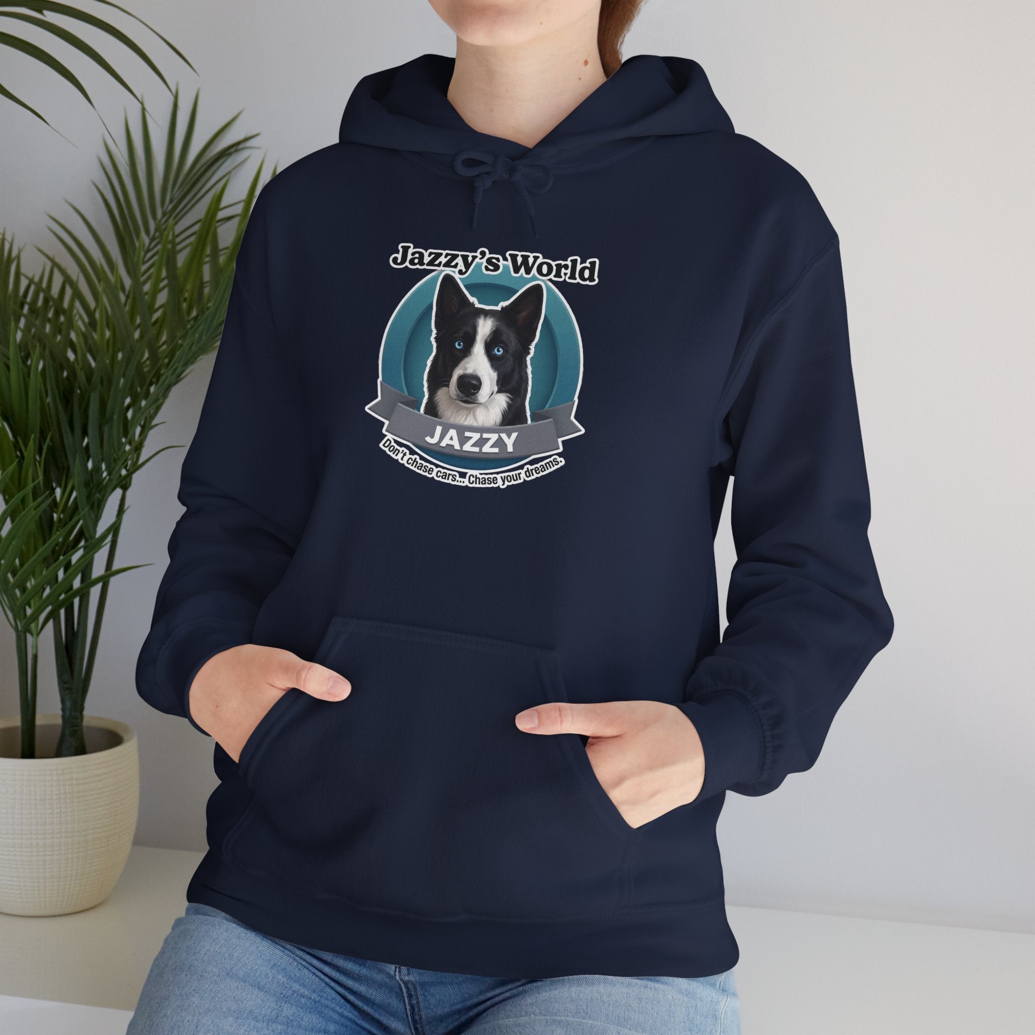 Jazzy’s World Blue Logo – Premium Unisex Hoodie