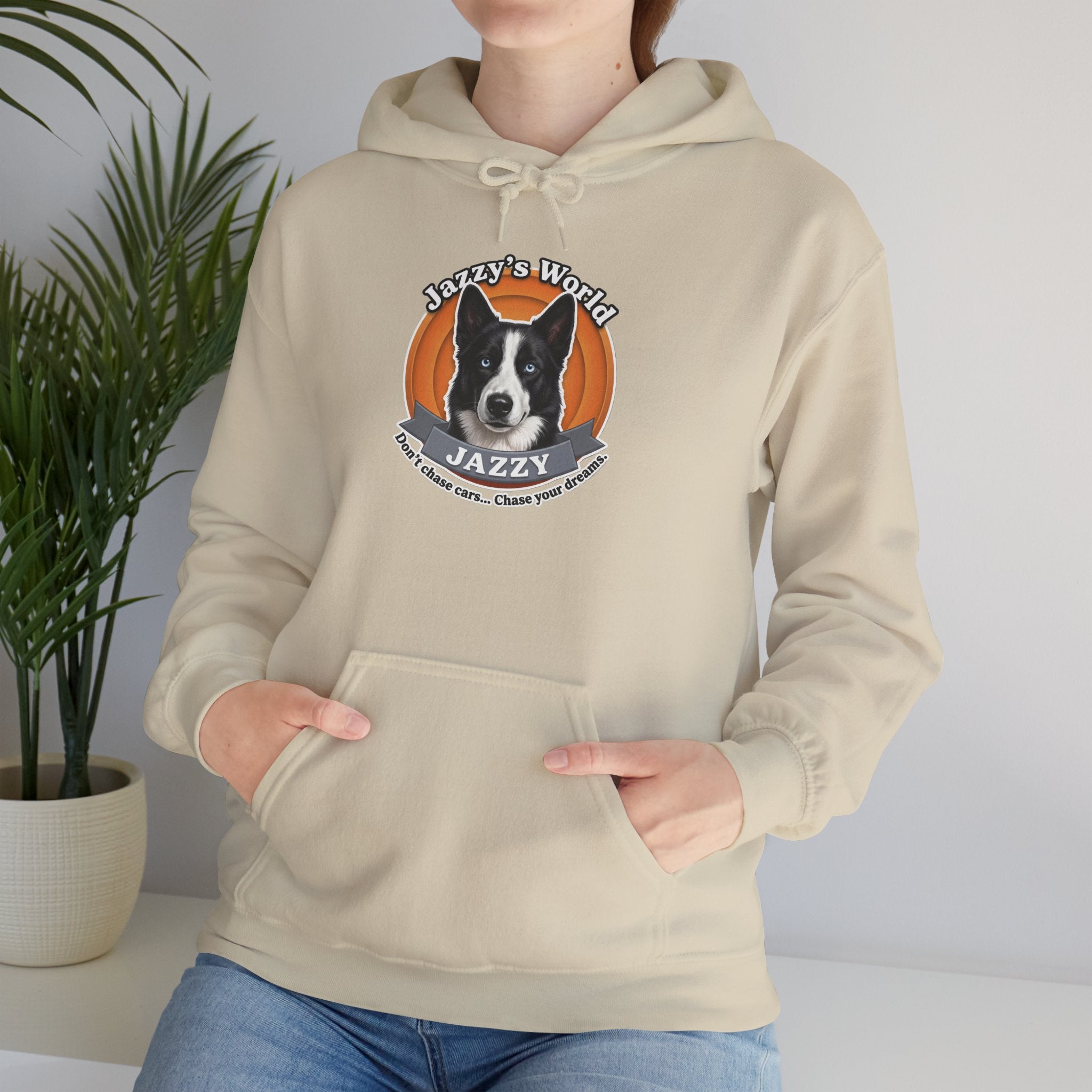 Jazzy’s World Orange Logo – Premium Unisex Hoodie